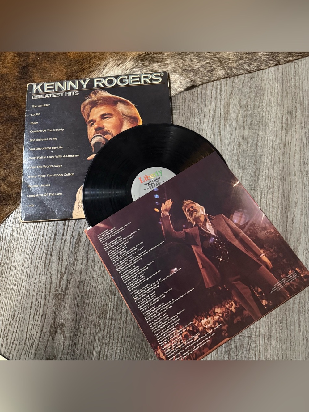 Kenny Rogers Greatest Hits Vinyl LP Liberty Records The Gambler Lady Lucille